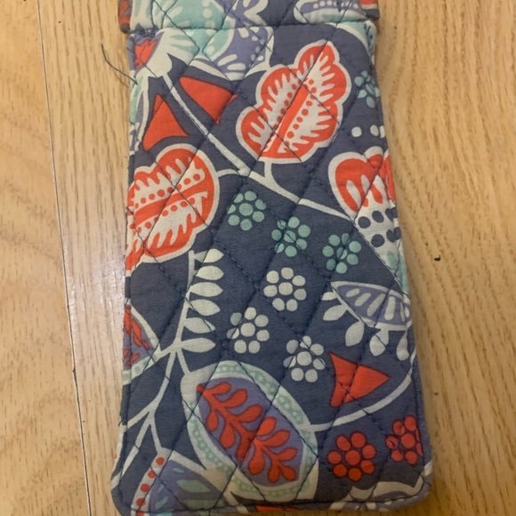 Vera Bradley Tablet Zipper Case W/ Matching Glasses Case Floral Teal - Picture 4 of 5